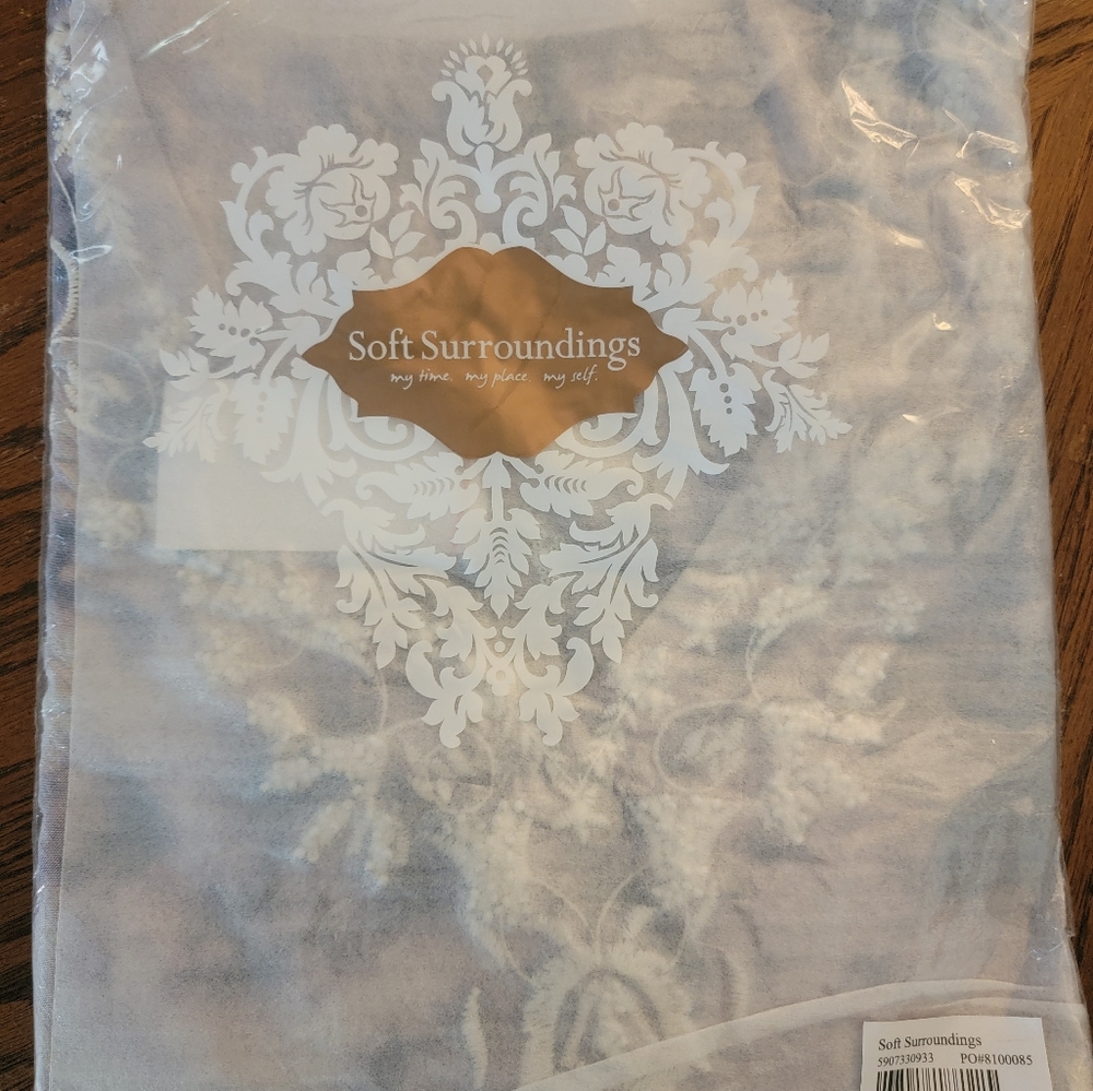 Soft Surroundings Tacoma Top Tunic 3X Sky Blue Embroidered Neckline and Sleeves - Picture 7 of 8